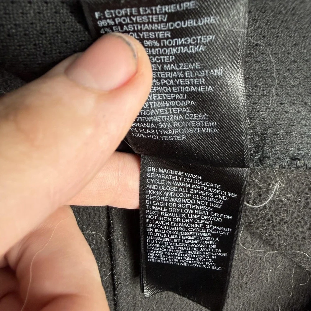 The North Face Jacket Mens Medium Gray Black Softshell Full Zip Fleece Outdoor